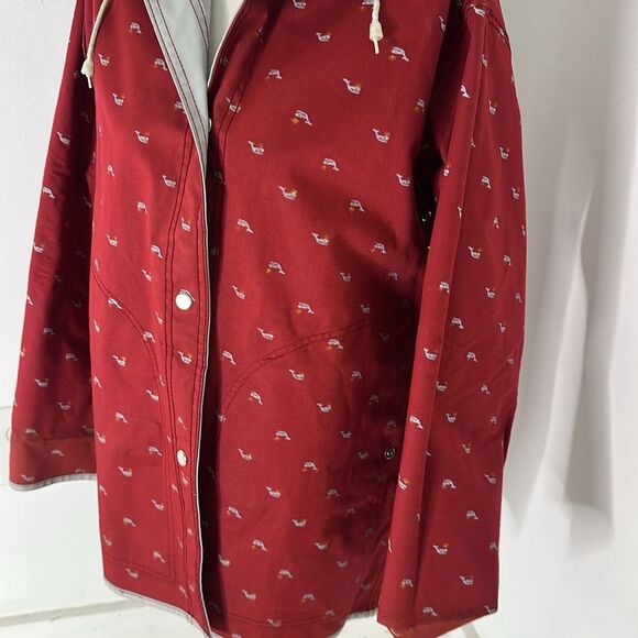 Vintage 60s Reversible Whale Printed Rain Jacket - Picture 2 of 10